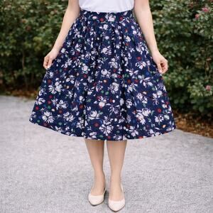 80s Pendleton Miss Sophisticates Floral Polka Dot Skirt Women's 6